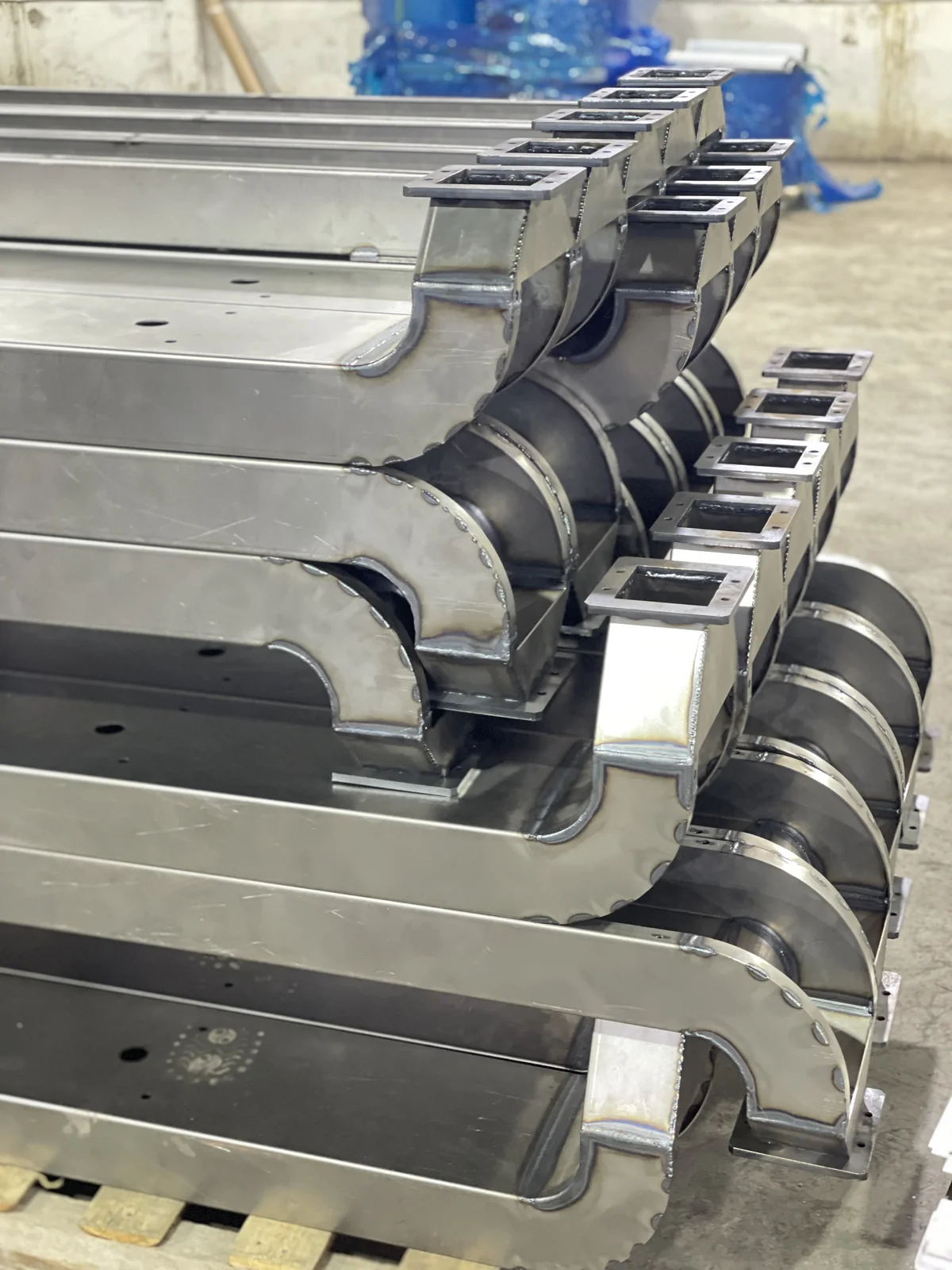 Equipment-supporting sheet metal components