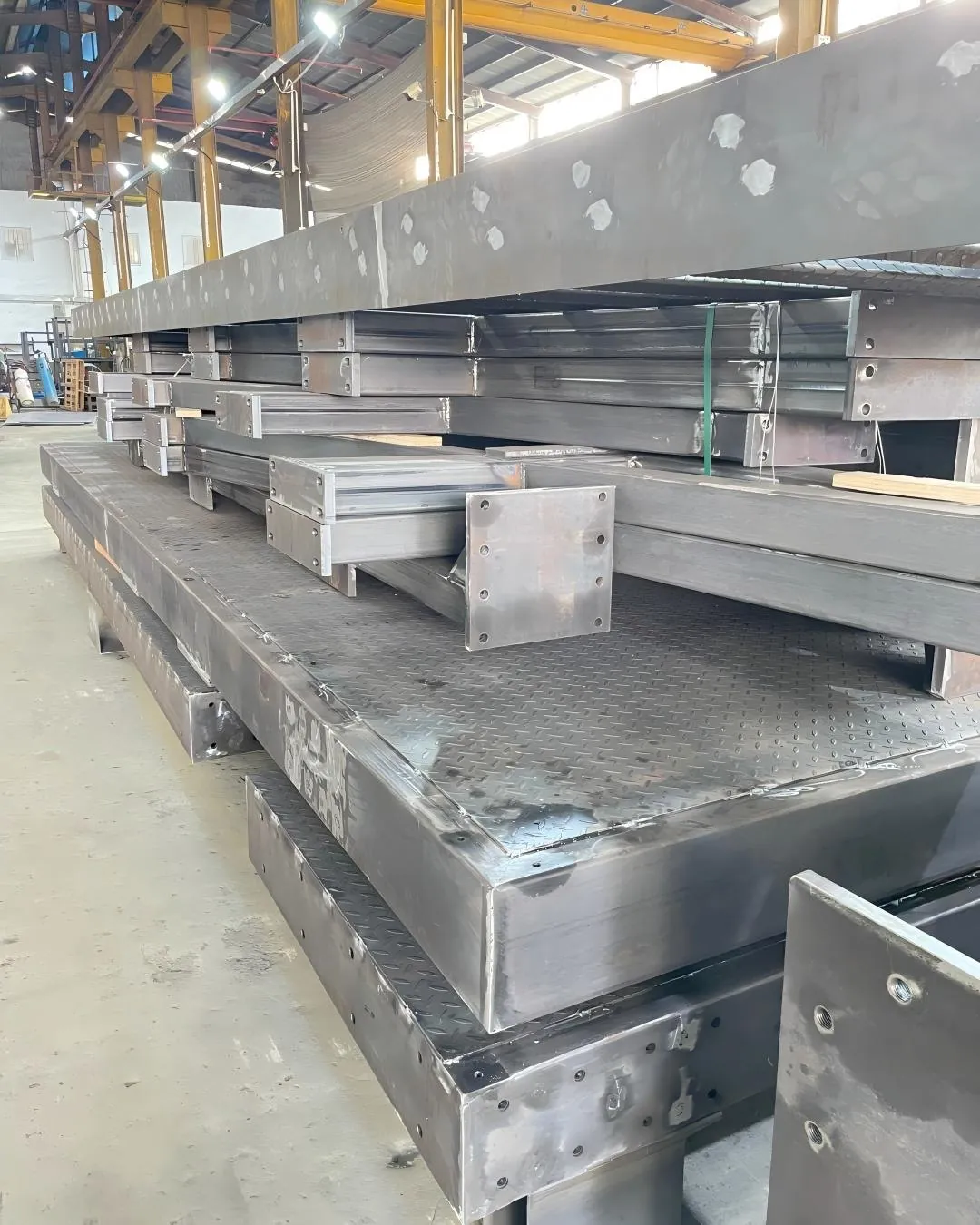 Large custom sheet metal machine frame